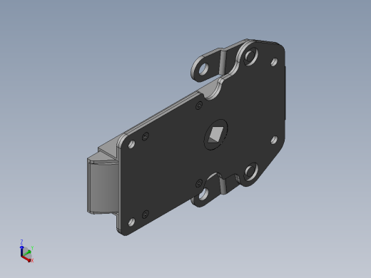 配电盘门用链条机构正等轴测缩略图