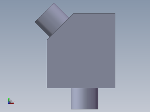 45度弯头模具前视缩略图