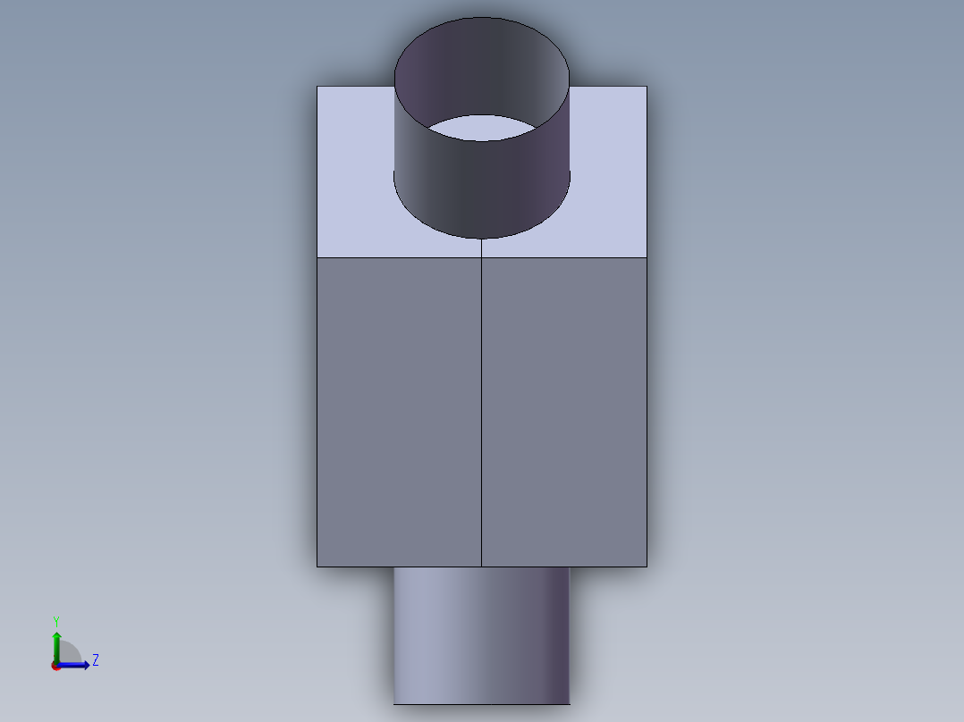 45度弯头模具左视图