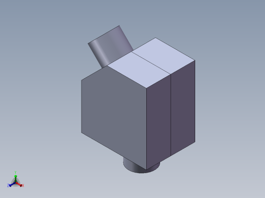 45度弯头模具正等轴测缩略图