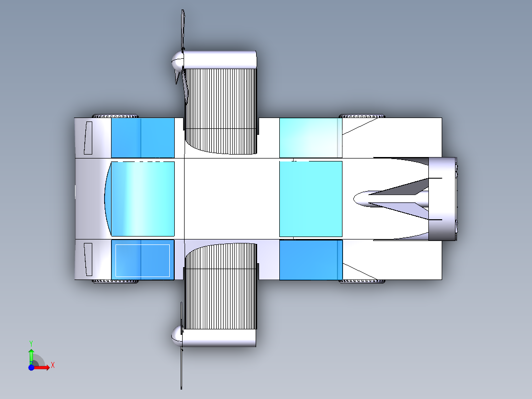 41--Terrafugia TX-1概念飞行车模型3D图纸前视图