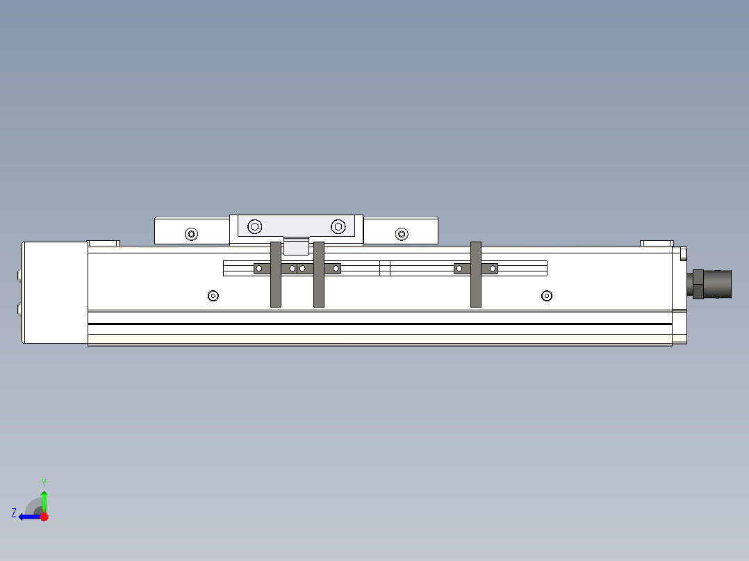 Toyo东佑达直线模组-ECH10-100-BR-100W+煞車右视图