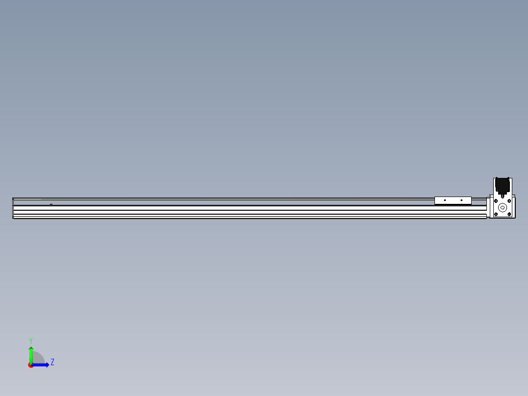 Toyo东佑达直线模组-ETB10-1200-RU左视图