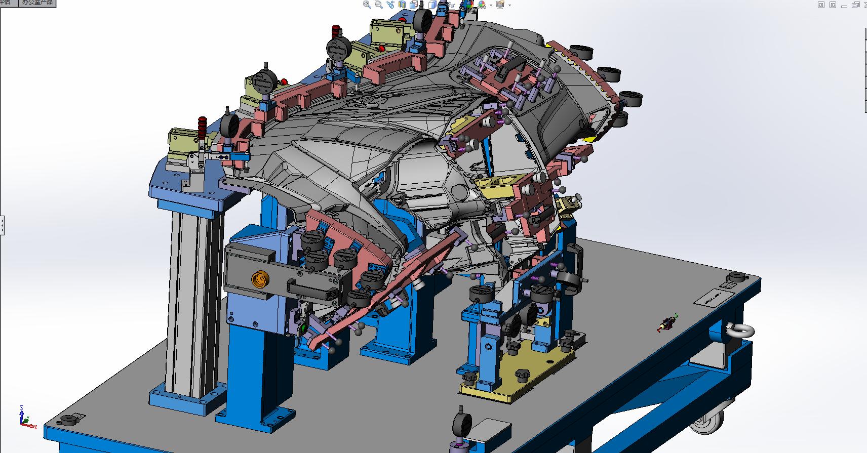 ZY2743 汽车仪表盘夹具检具设计（SolidWorks2014）