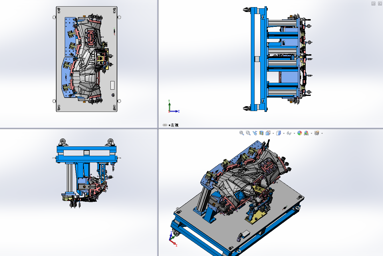 ZY2743 汽车仪表盘夹具检具设计（SolidWorks2014）