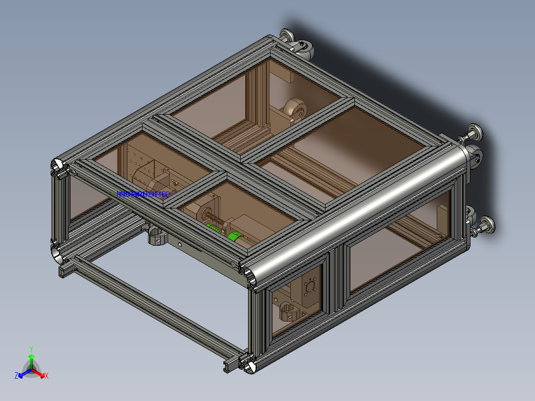 汽车动力电池整平机+缩口机正等轴测图