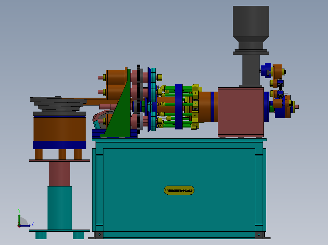 K770 凸轮式圆销自动打孔加工机左视图