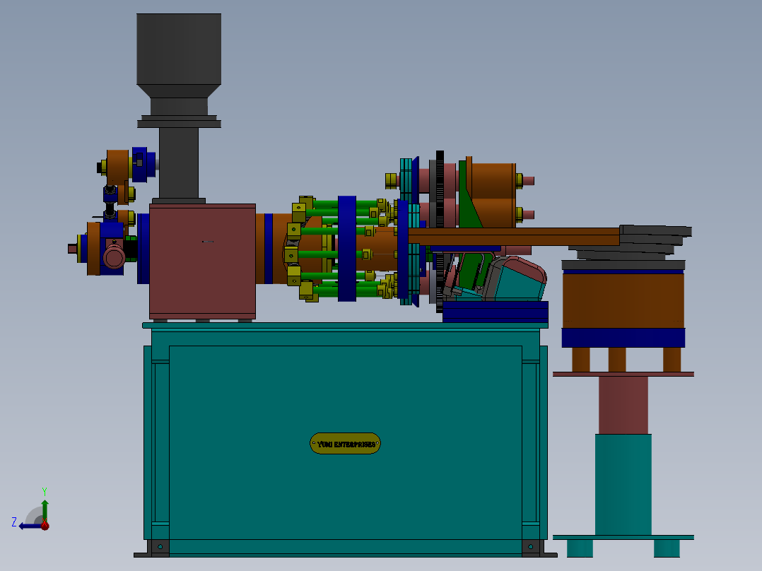 K770 凸轮式圆销自动打孔加工机右视图