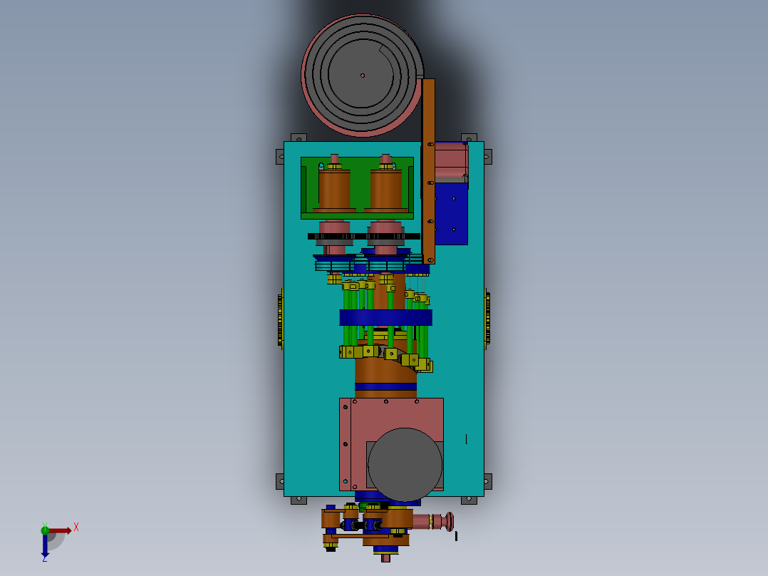 K770 凸轮式圆销自动打孔加工机俯视图