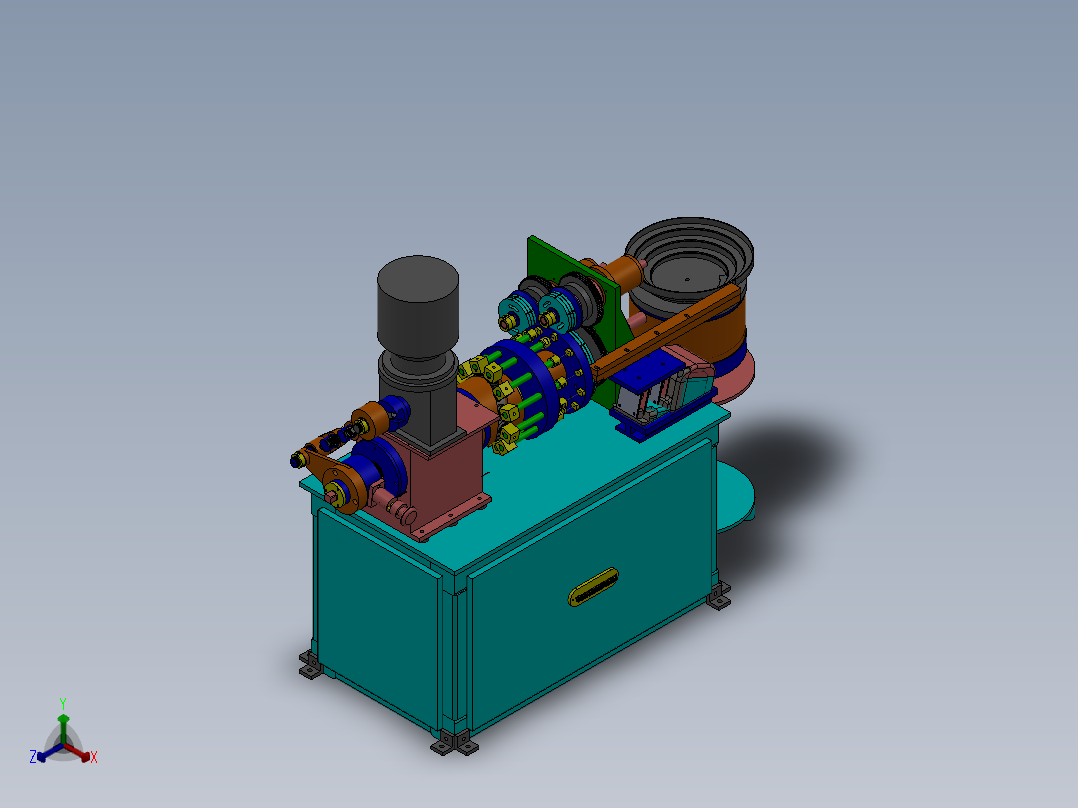 K770 凸轮式圆销自动打孔加工机正等轴测图