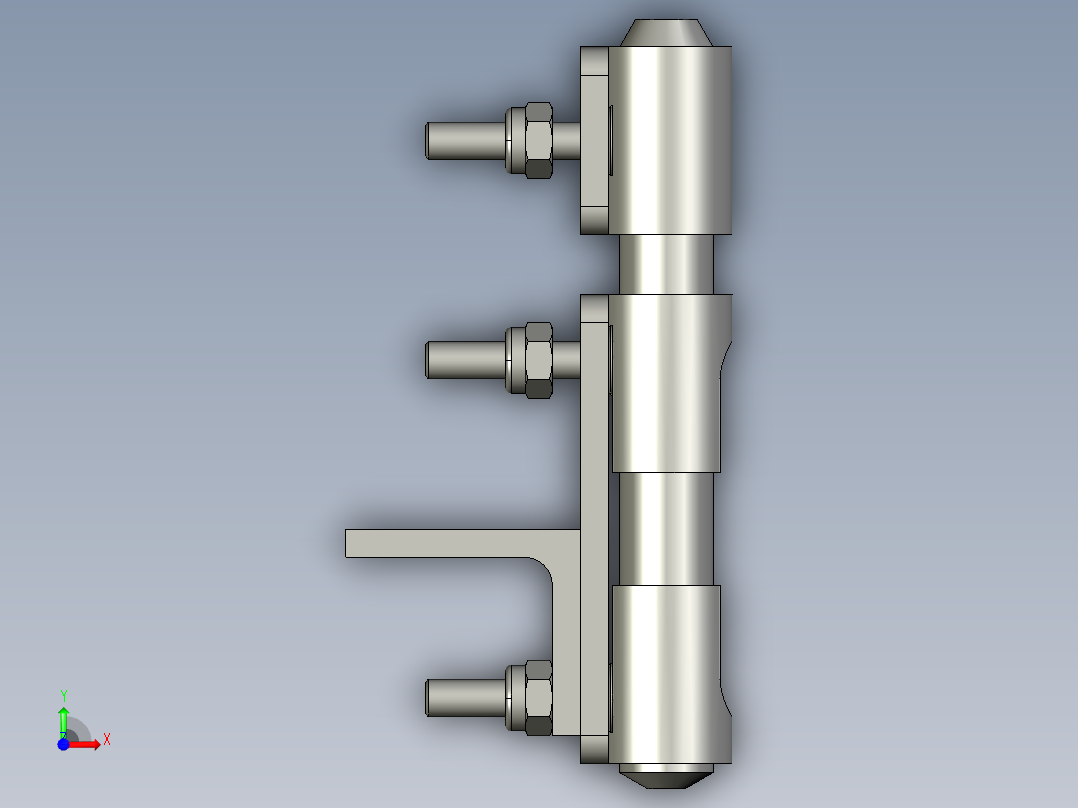 门栓插销前视图