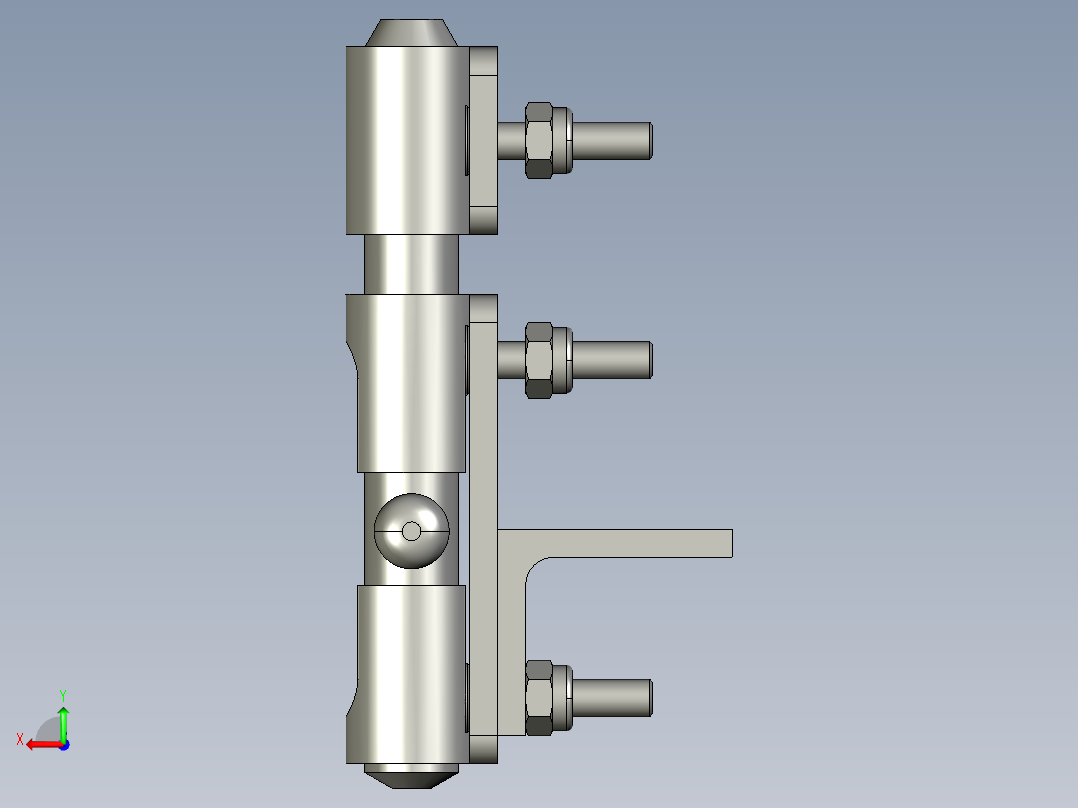 门栓插销后视图