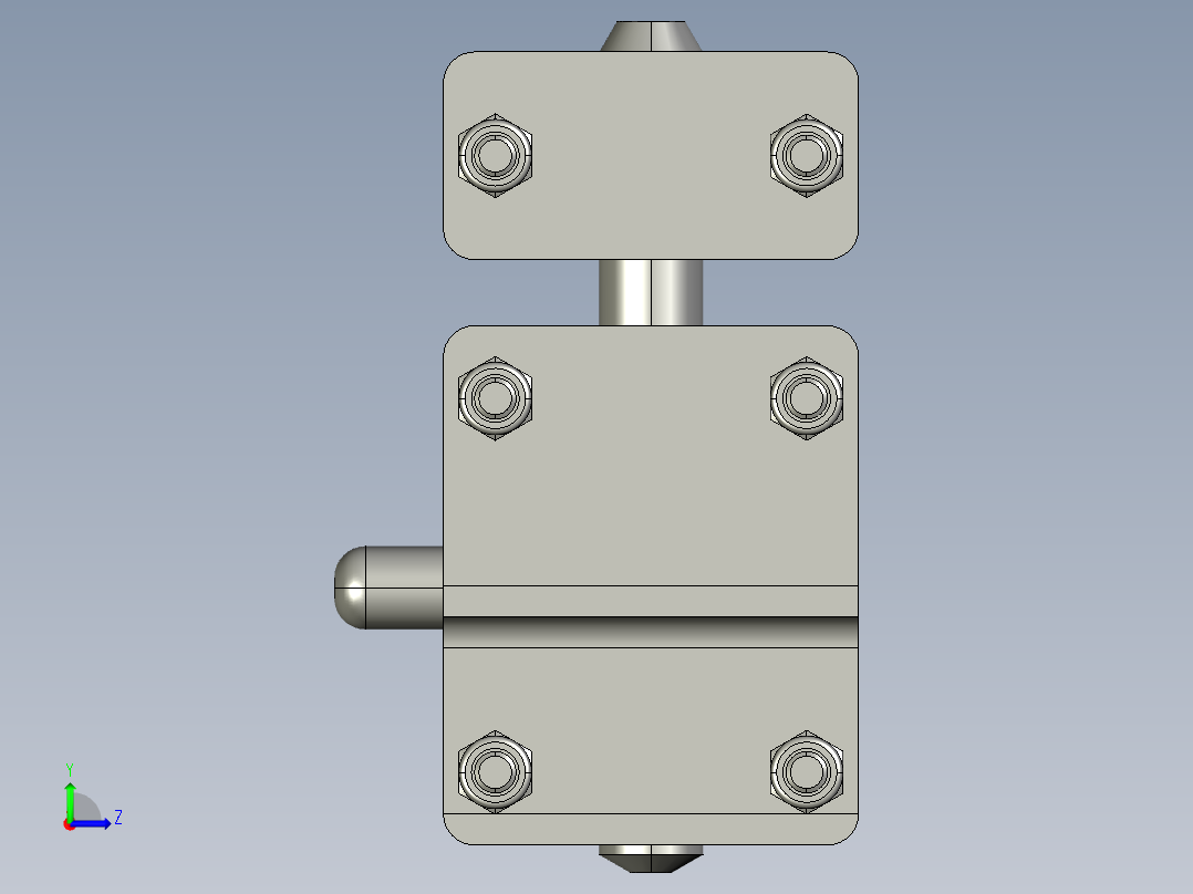 门栓插销左视图
