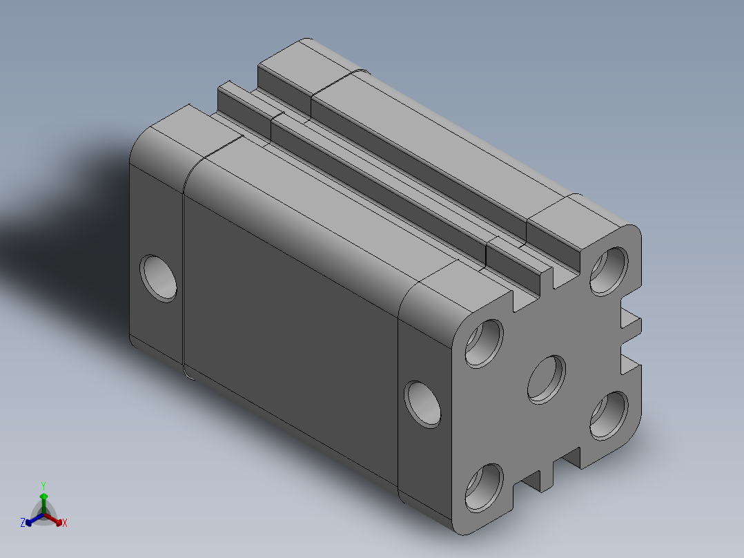 气缸ACE32X40S正等轴测图
