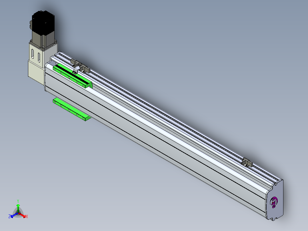 同步带滑台-半封闭B13-L90-S700-R-P40-D3主视图