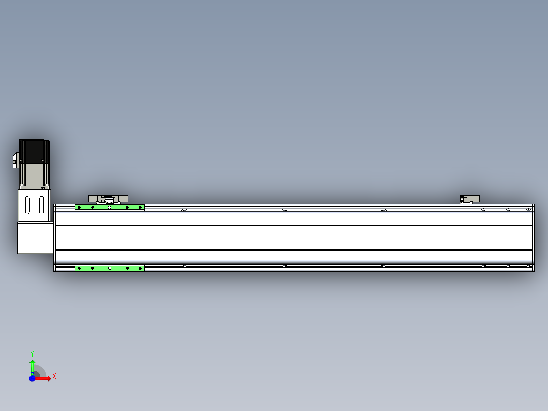 同步带滑台-半封闭B13-L90-S700-R-P40-D3前视图