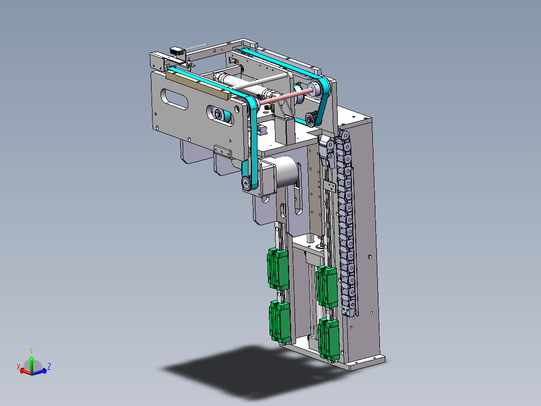 可伸缩升降传送皮带机构