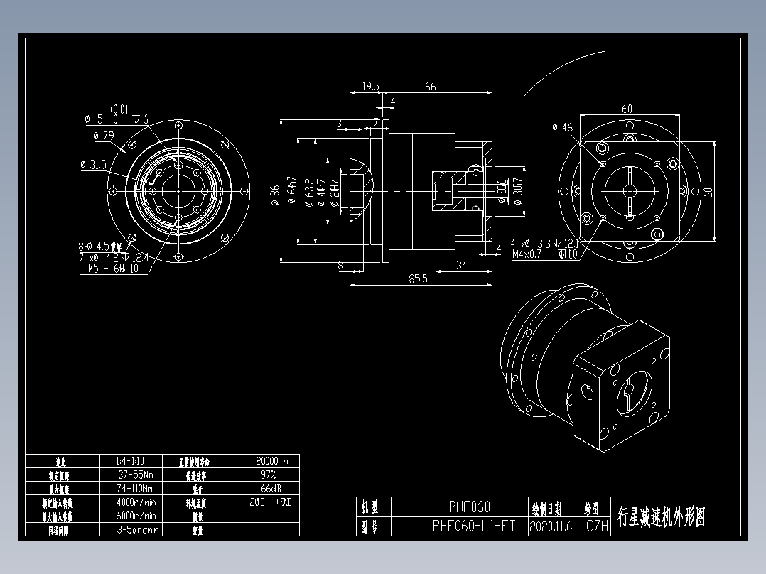 斜齿PHF060-L1 8-30-46-M4.DXF