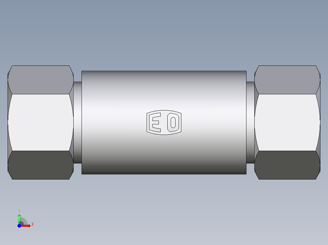 卡套式工业通用硬管接头EO_Weld_bulkhead_fitting_ESV20ZS71前视图