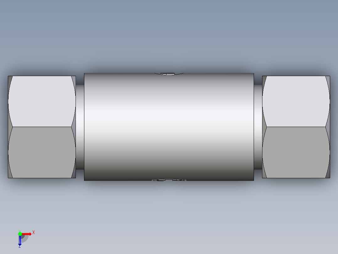 卡套式工业通用硬管接头EO_Weld_bulkhead_fitting_ESV20ZS71俯视图