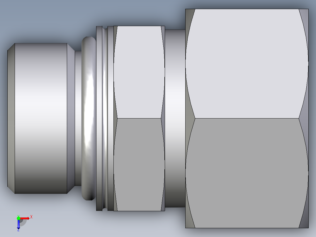 卡套式工业通用硬管接头EO_Male_Stud_connector_GEO18LMCF俯视图