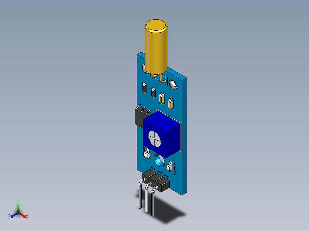 振动传感器SW-520+D主视图