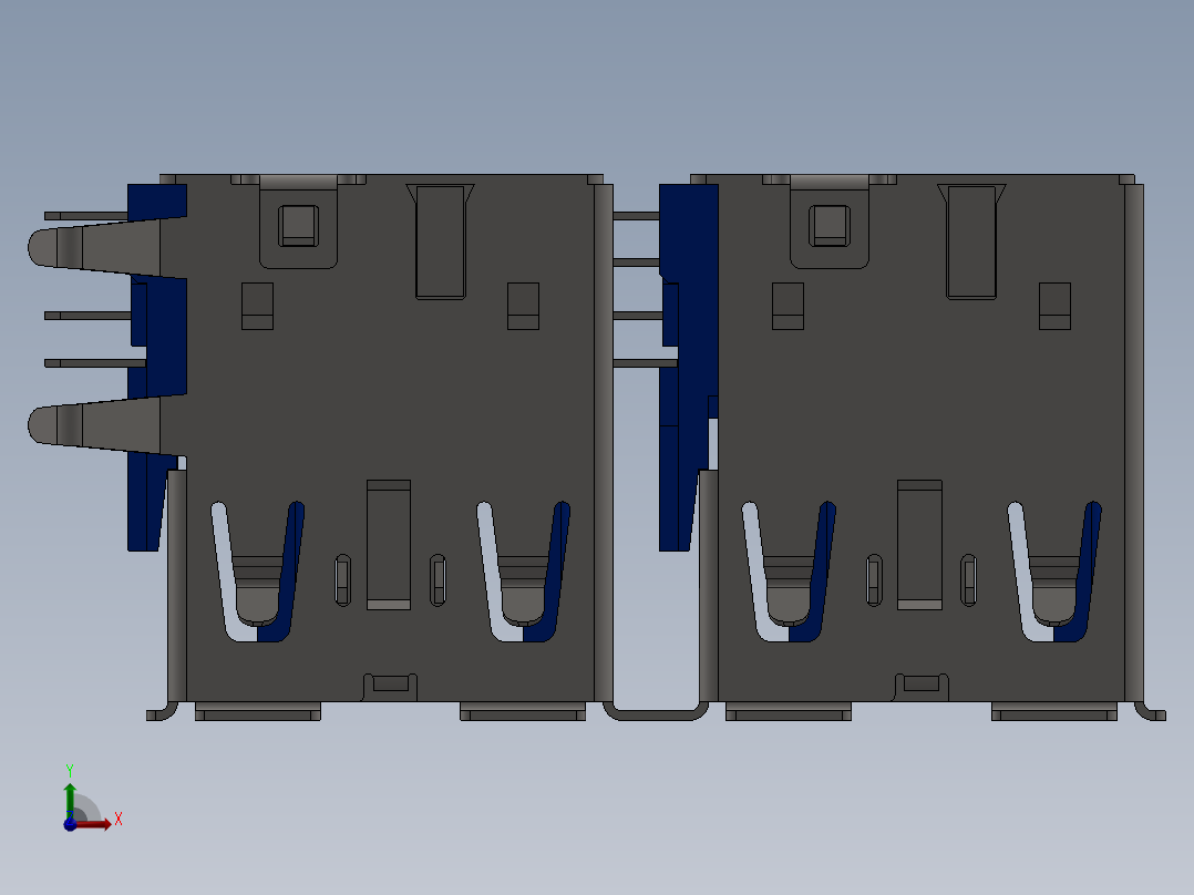 四个usb3.0接口前视图