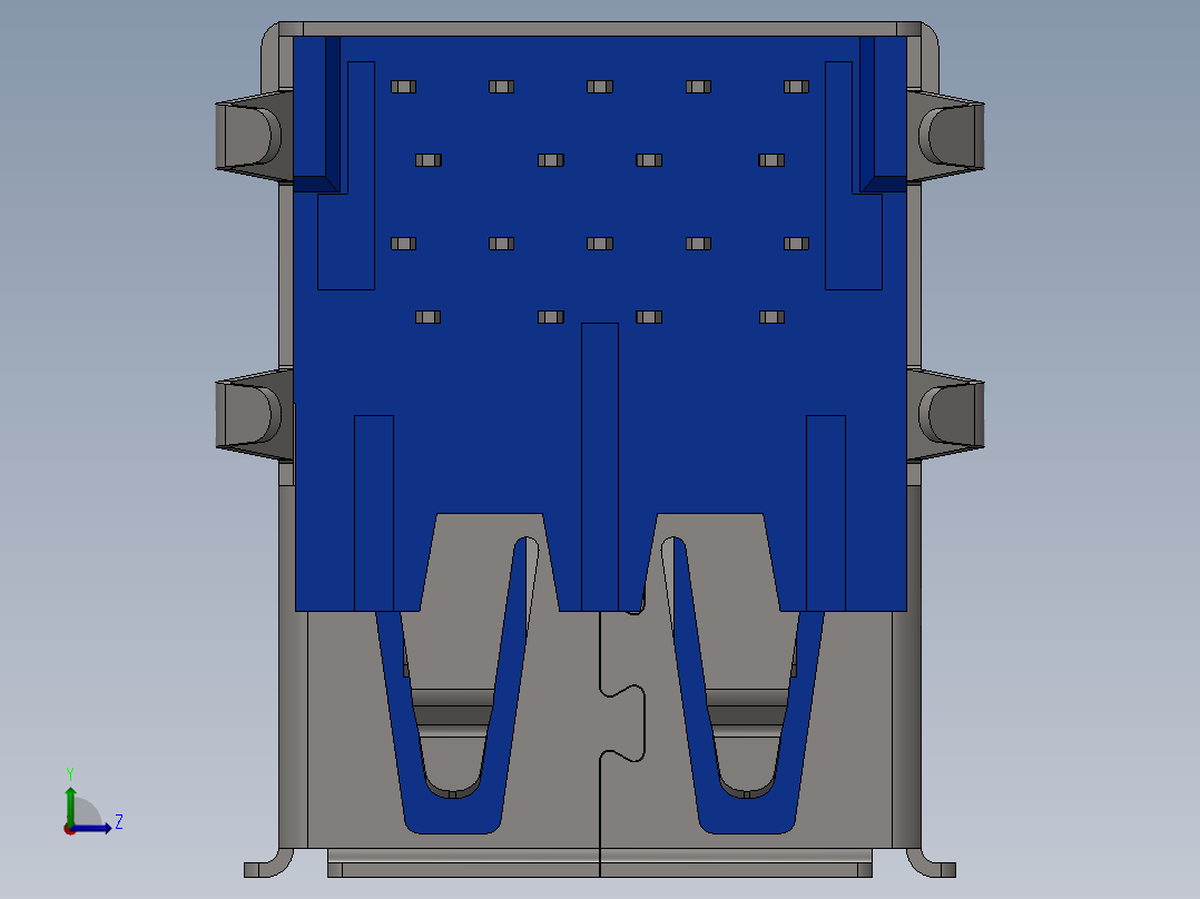 四个usb3.0接口左视图