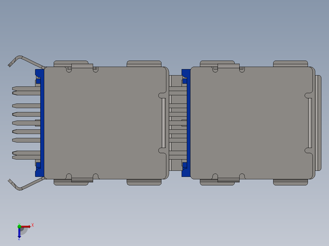 四个usb3.0接口俯视图