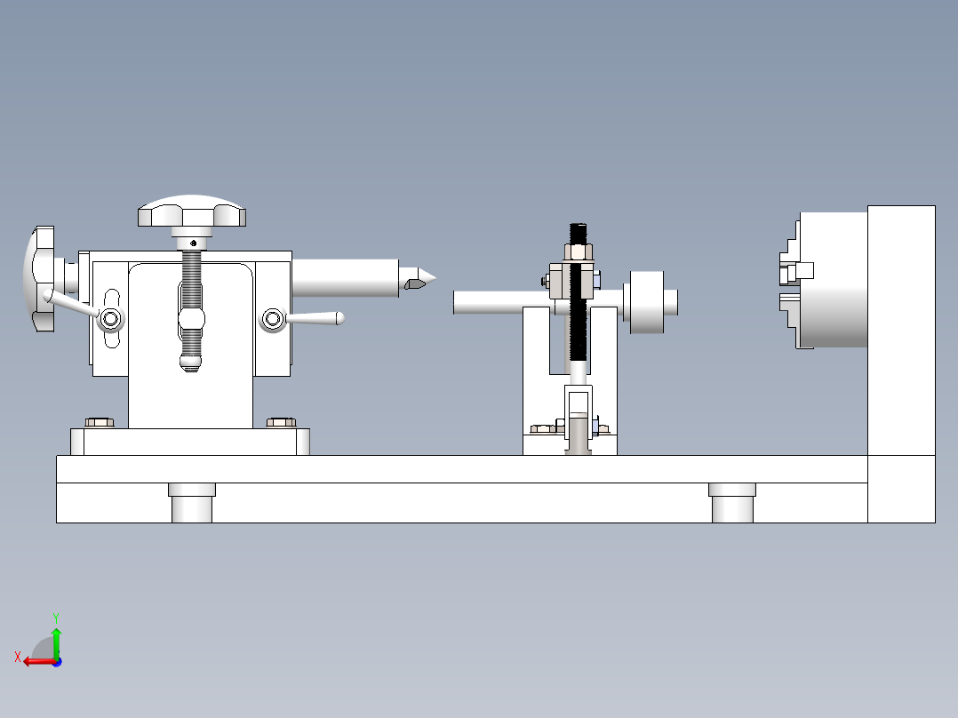 齿轮轴夹具后视图