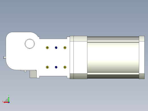 德克斯TUNKERS气缸数模KS_200_2_A00_T08_100GRAD后视缩略图