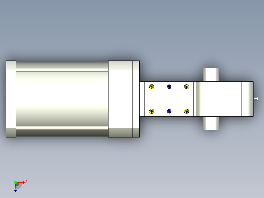 德克斯TUNKERS气缸数模KS_200_2_A00_T08_100GRAD俯视图