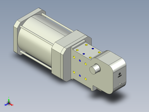 德克斯TUNKERS气缸数模KS_200_2_A00_T08_100GRAD正等轴测缩略图