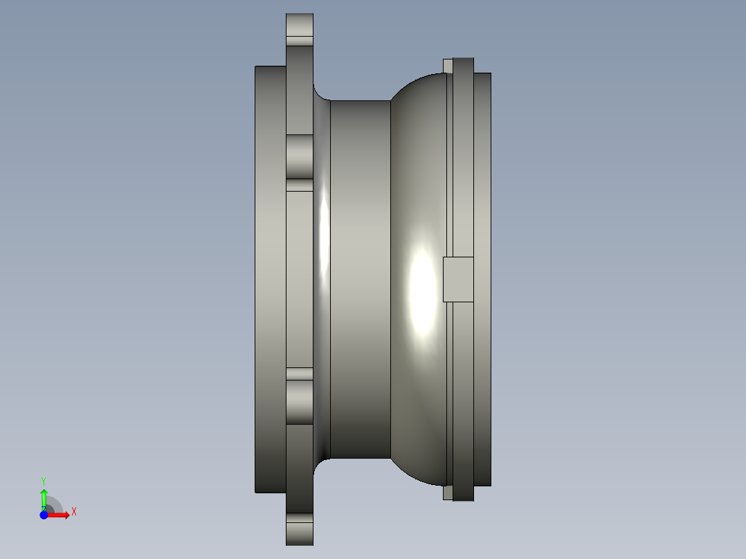 车床连接座加工工艺及钻6×Ф7孔夹具设计【含三维proe】前视图