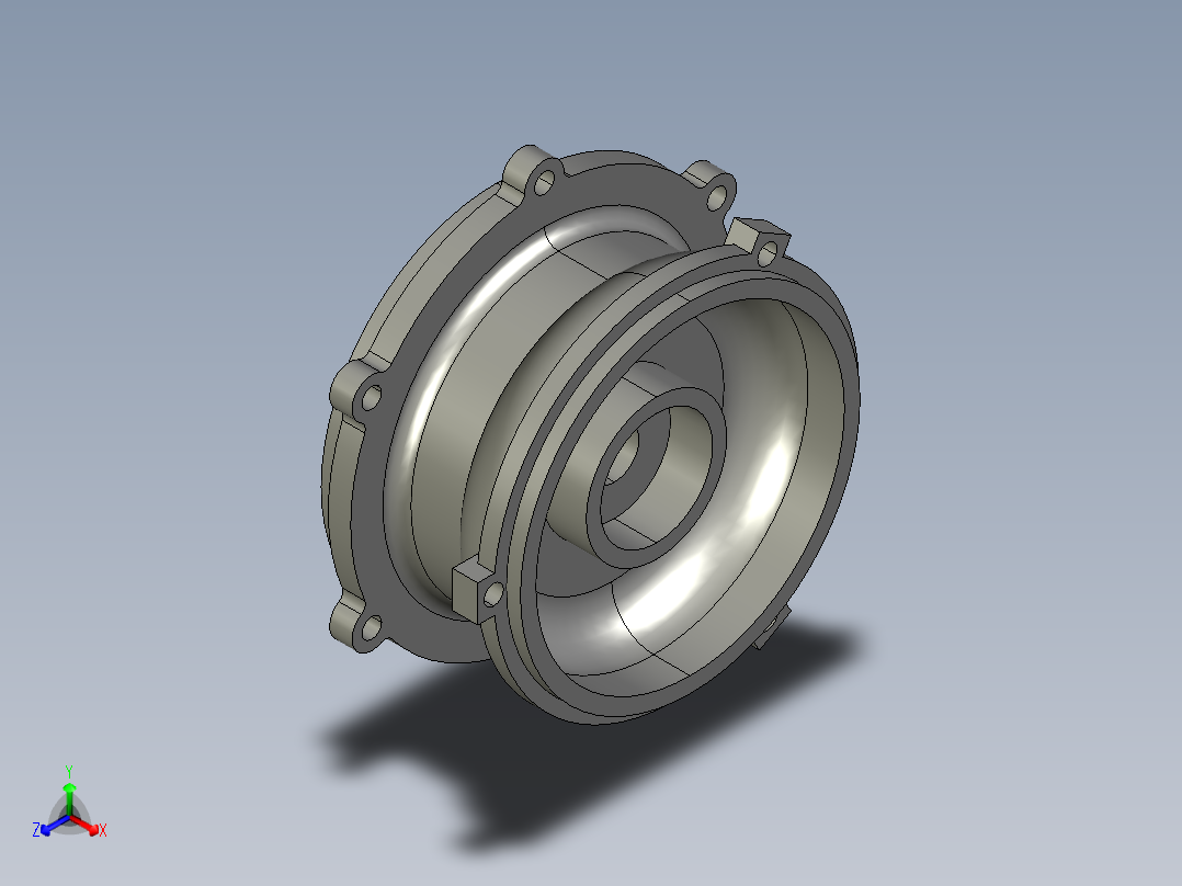 车床连接座加工工艺及钻6×Ф7孔夹具设计【含三维proe】正等轴测图