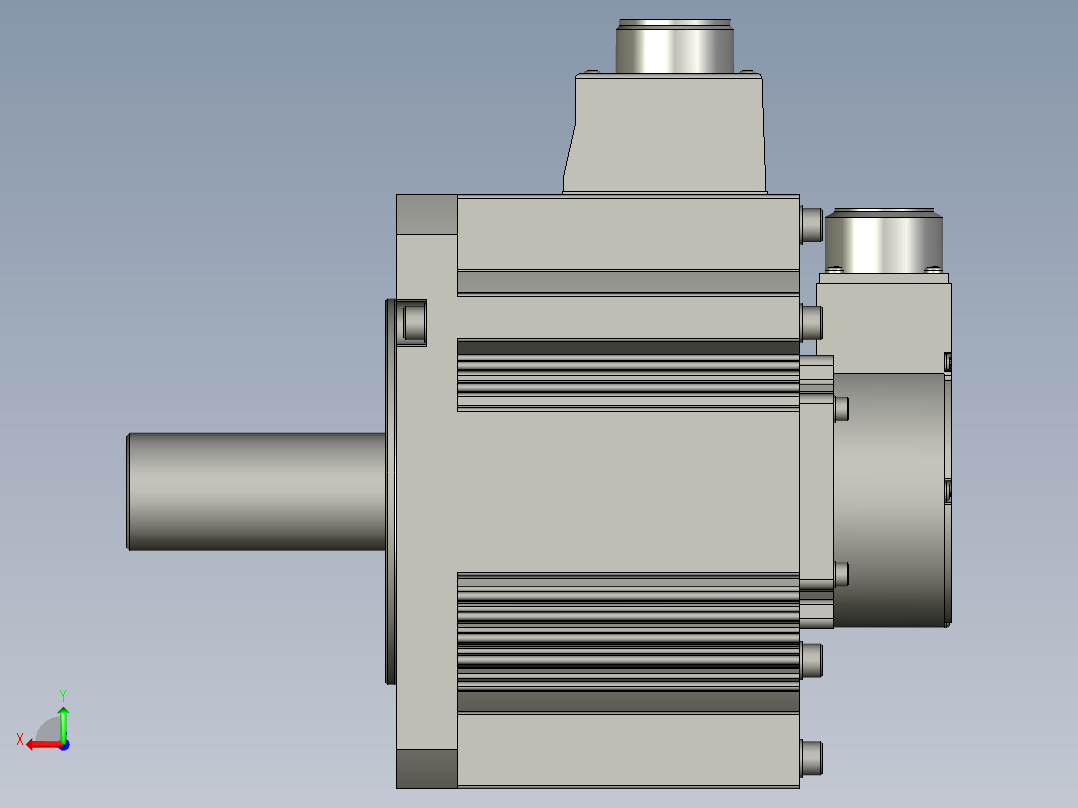 2000W MGME伺服马达后视图