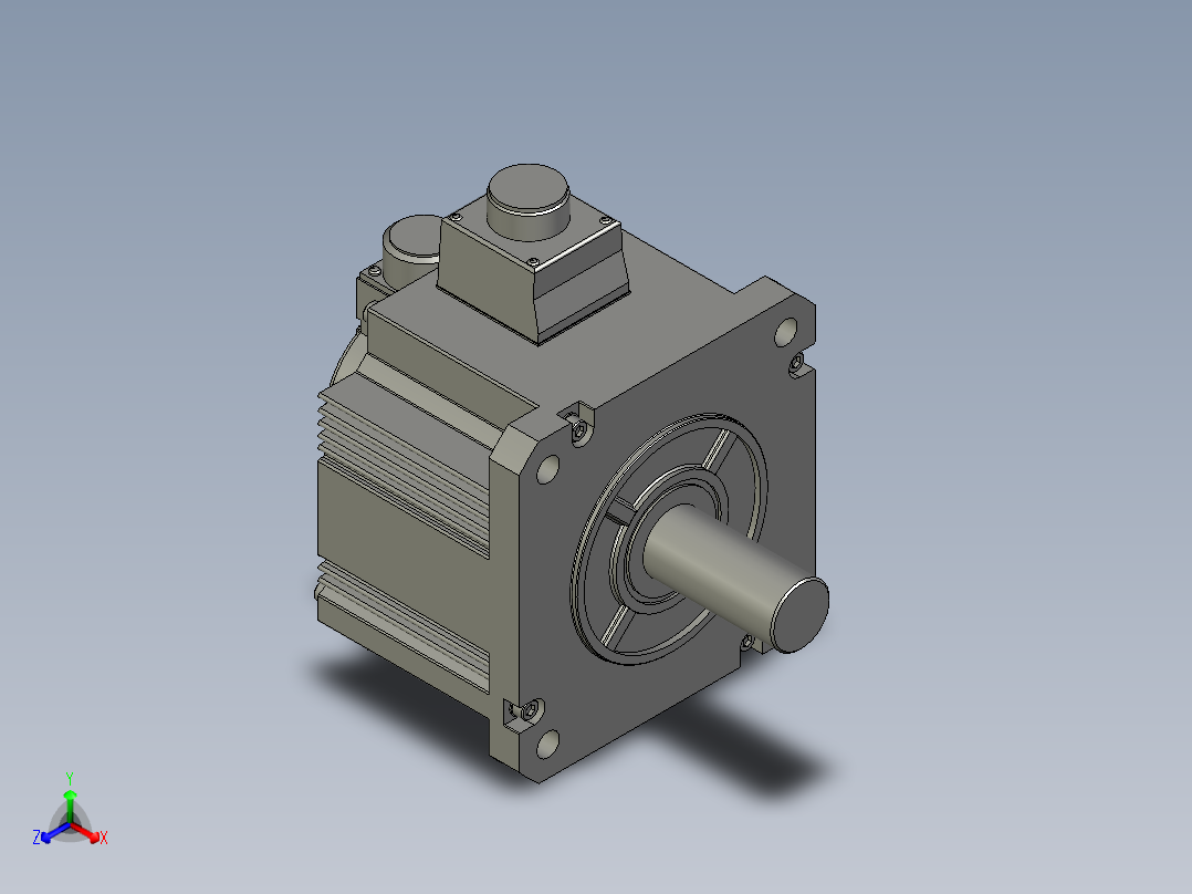 2000W MGME伺服马达正等轴测图