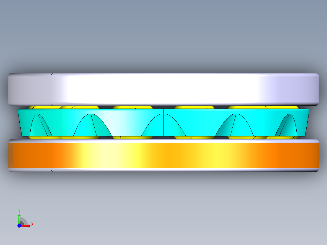 平面推力球轴承51205前视图