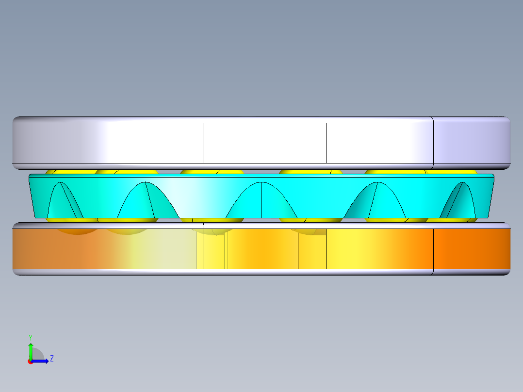 平面推力球轴承51205左视图