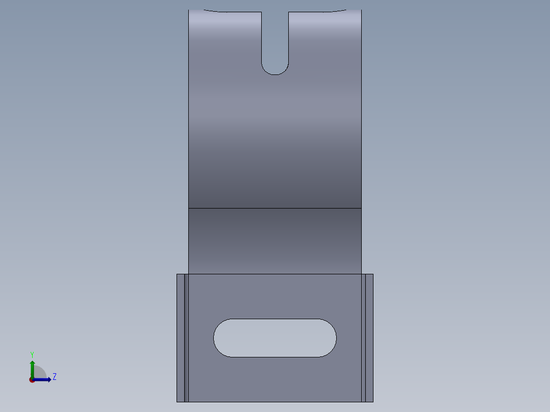 钣金圆支架左视图