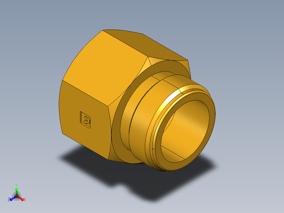 水管接头Male Hose to Female Pipe 81GH-12-12主视图