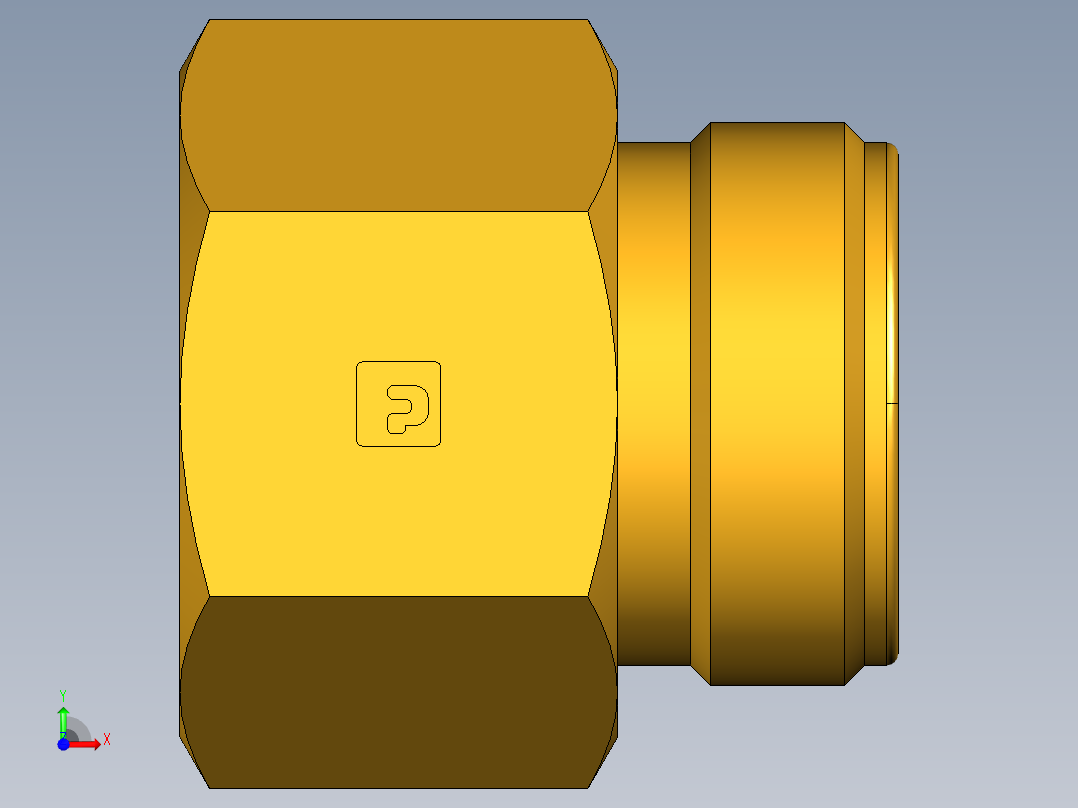 水管接头Male Hose to Female Pipe 81GH-12-12前视图