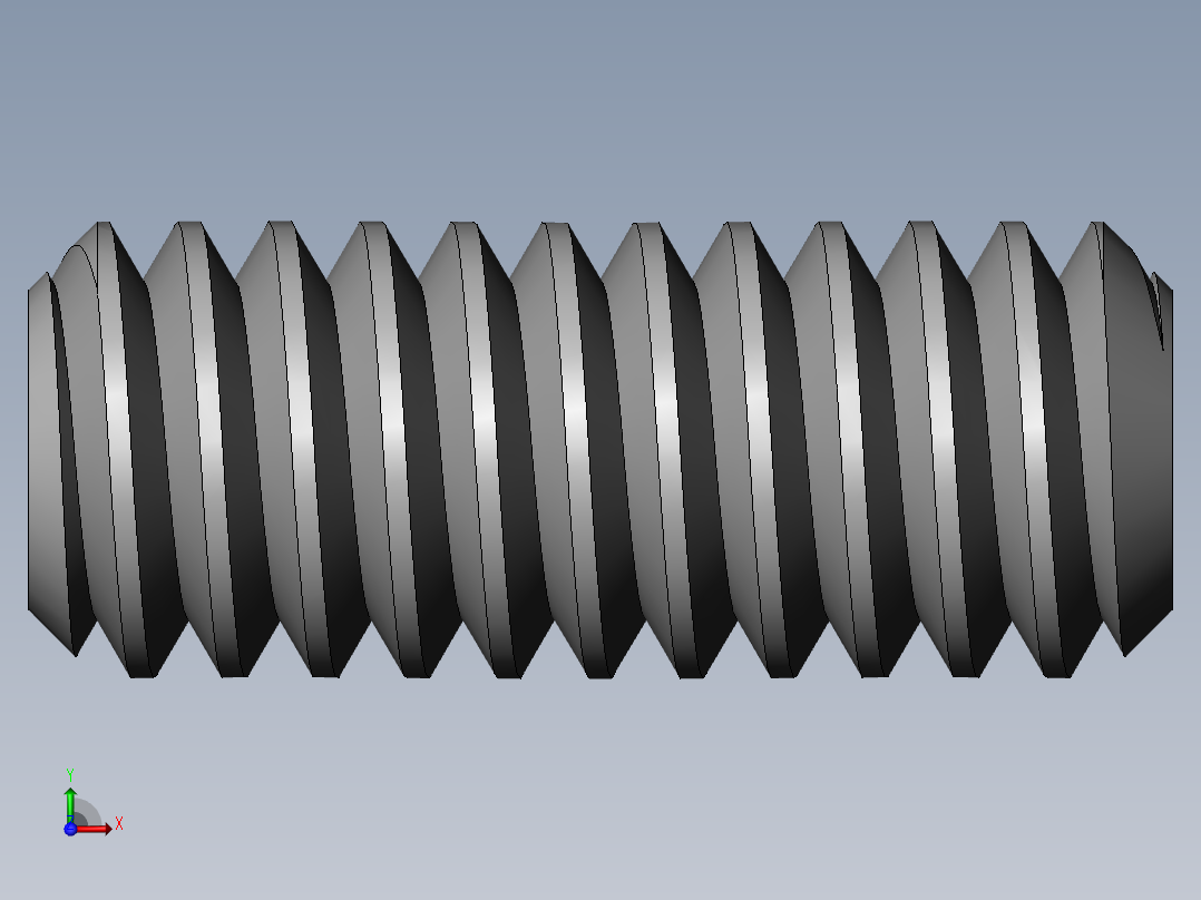 DIN 913-ISO 4026 固定螺钉-M2 L=5.SLDPRT前视图