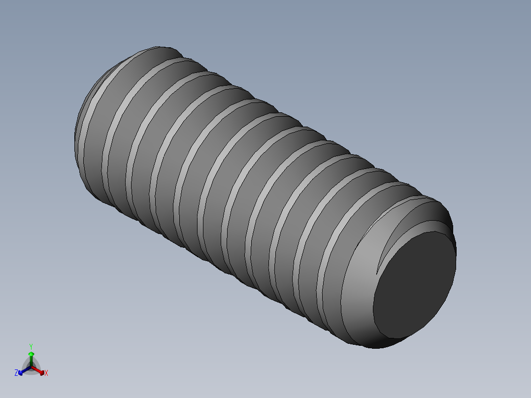 DIN 913-ISO 4026 固定螺钉-M2 L=5.SLDPRT正等轴测图