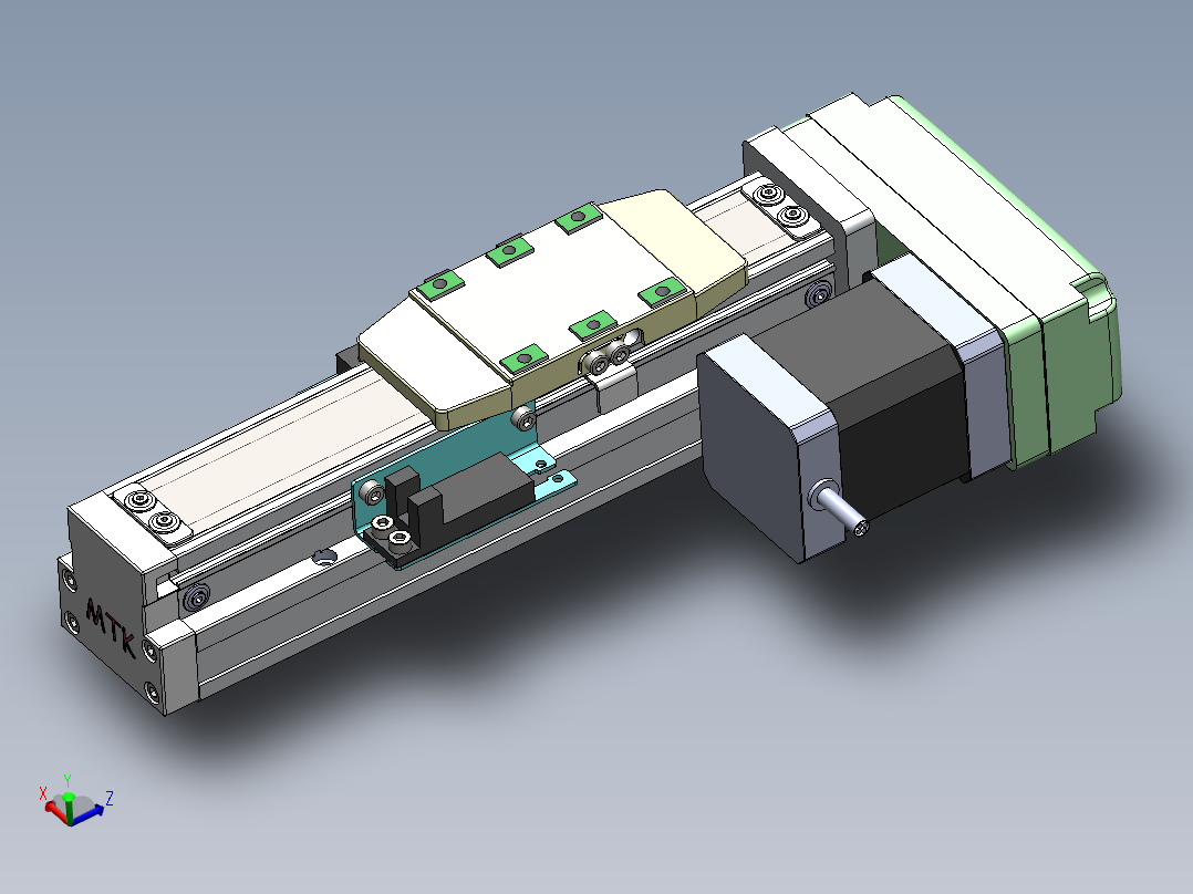 GTH内嵌丝杆全封闭GTH4-BR-42步进主视图