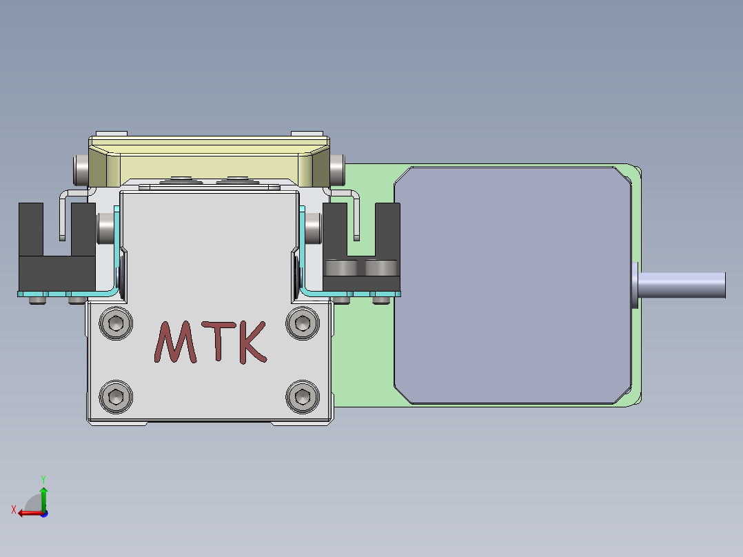 GTH内嵌丝杆全封闭GTH4-BR-42步进后视图