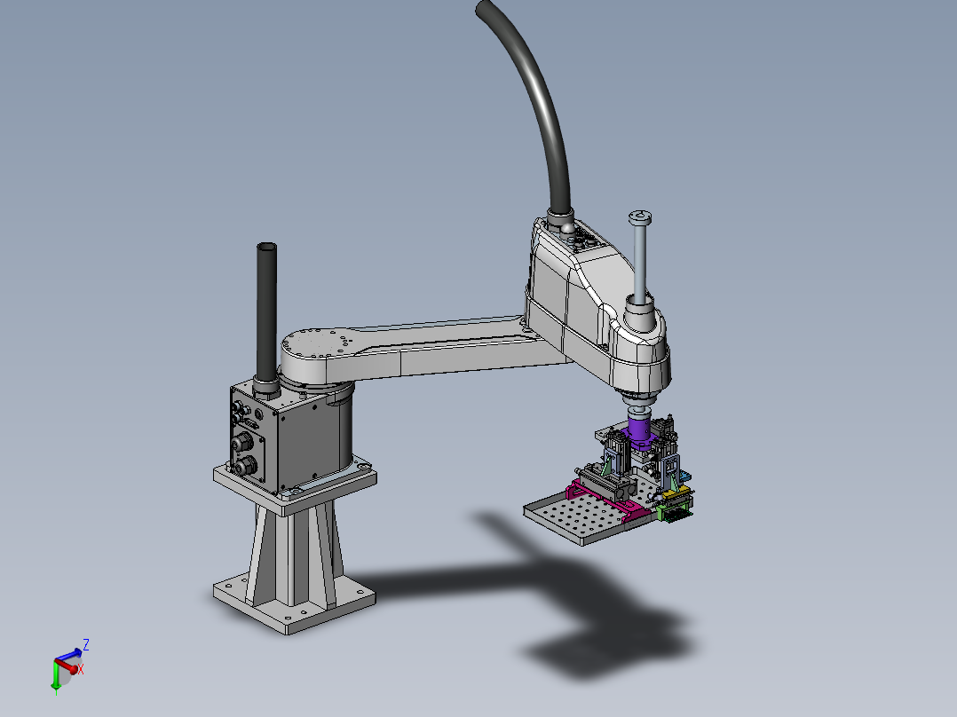 四轴机械手同时带三种搬运机构sw17可编辑