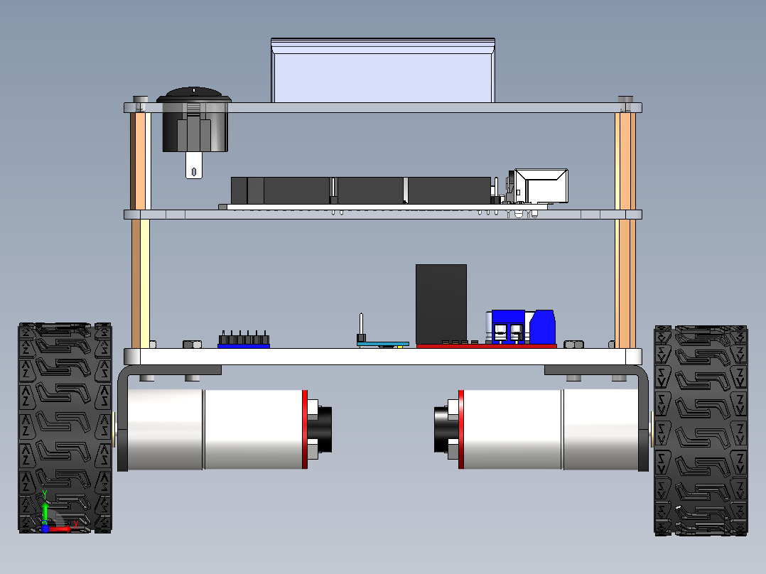自平衡两轮编程小车sw21可编辑前视图