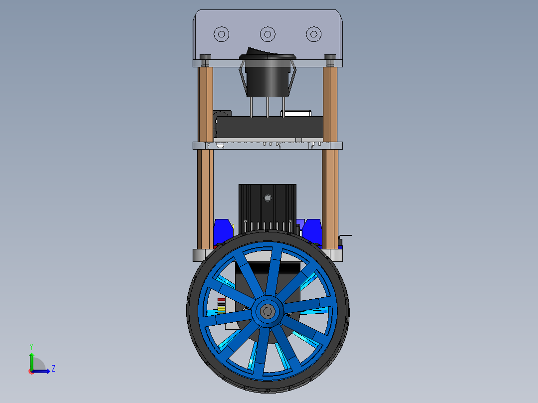 自平衡两轮编程小车sw21可编辑左视图