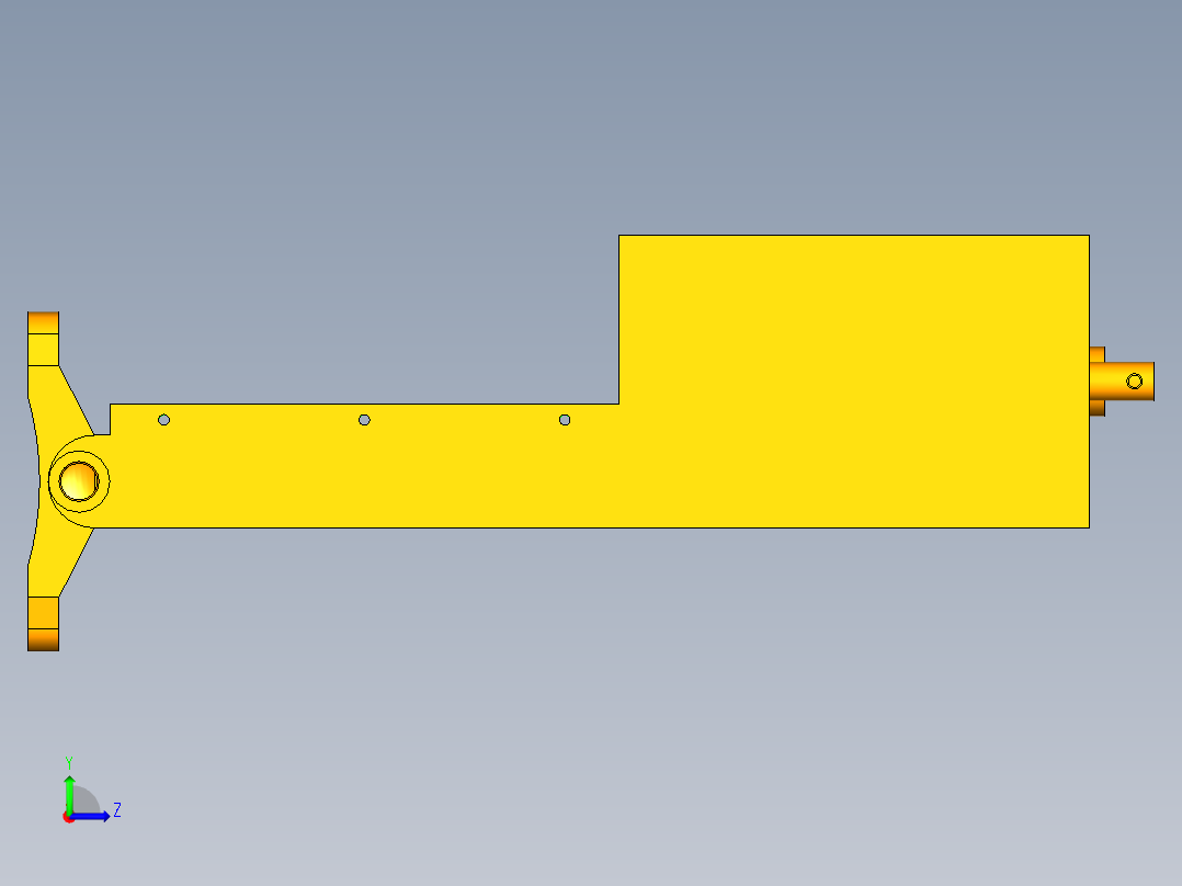 农机工程机械液压行走带油冷油箱左视图